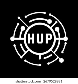 HUP letter design. HUP letter technology logo design. HUP Monogram logo design for an entrepreneur and business