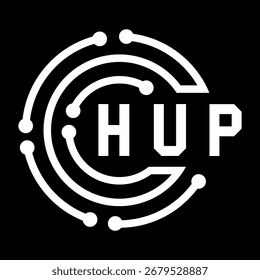 HUP letter design. HUP letter technology logo design. HUP Monogram logo design for an entrepreneur and business