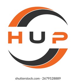 Diseño de letra HUP. Diseño de logotipo de tecnología de letras HUP. Diseño de logo HUP Monogram para un emprendedor y negocio