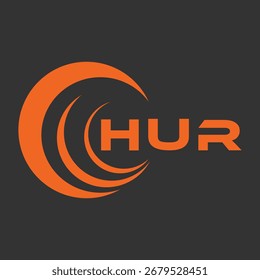 Design da letra HUR. Projeto do logotipo da tecnologia da letra HUR. Projeto do logotipo do Monograma HUR para um empresário e negócio