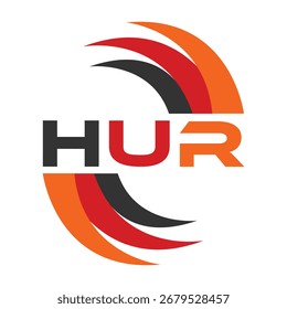 Diseño de letra HUR. Diseño de logotipo de tecnología de letras HUR. HUR Diseño de logotipo de monograma para un emprendedor y negocio