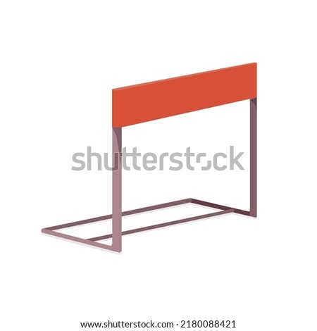 Hurdle Athletics sign simple icon isolated on white background. Сток-фото © 