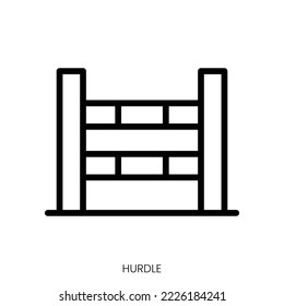 hurdle icon. Line Art Style Design Isolated On White Background