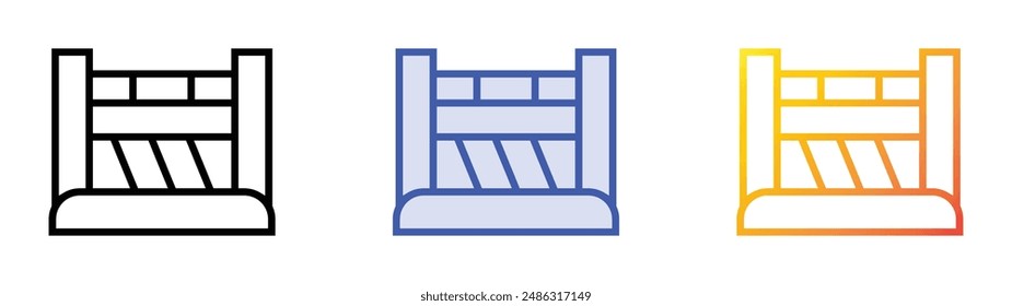 hurdle icon. Linear, Blue Fill and Gradient Style Design Isolated On White Background