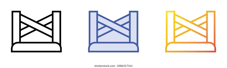 hurdle icon. Linear, Blue Fill and Gradient Style Design Isolated On White Background