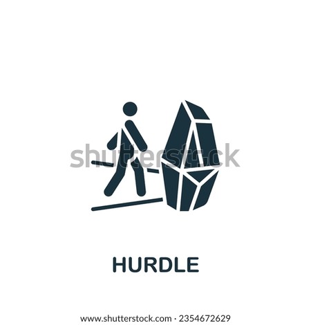 Hurdle icon. Monochrome simple sign from challenges collection. Hurdle icon for logo, templates, web design and infographics.