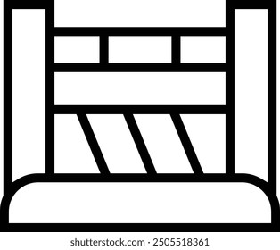 hurdle icon. Thin linear style design isolated on white background