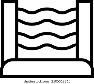 hurdle icon. Thin linear style design isolated on white background
