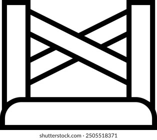 hurdle icon. Thin linear style design isolated on white background