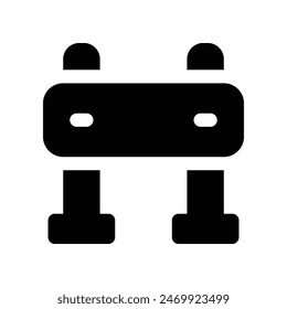 hurdle icon. vector glyph icon for your website, mobile, presentation, and logo design.