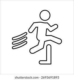 hurdle icons. simple line vector illustration