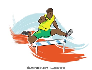 Hurdle jump illustration