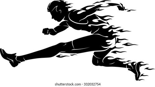 Hurdle Race Flame Athlete