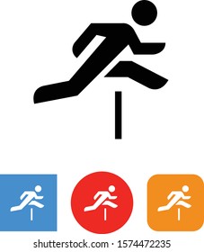 Hurdle Race Runner Vector Icon