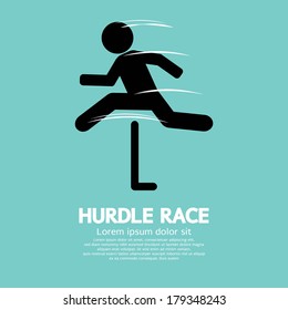 Hurdle Race Vector Illustration