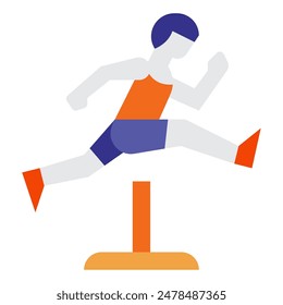 Hurdle sport object icon illustration