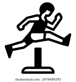 Hurdle sport object icon illustration