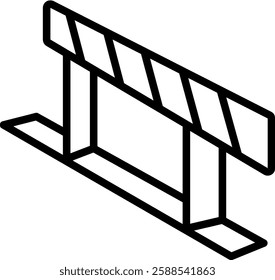Hurdles Icon Line Vector Illustration