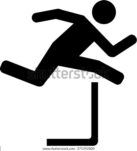 Hurdles Pictogram Stock Vector (Royalty Free) 375392800 | Shutterstock