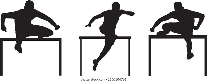 Hurdles Silhouette Vector Graphic Pack