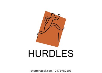 hurdles vector line icon. athletic sports logo, equipment sign. sport pictogram illustration