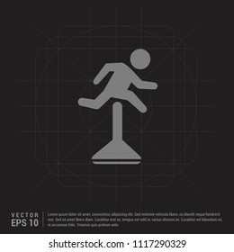 Hurdling Icon - Black Creative Background - Free vector icon