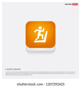 Hurdling Icon Orange Abstract Web Button - Free vector icon