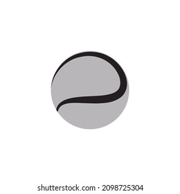 Hurling ball icon on white background. Simple vector hurling ball symbol stock illustration
