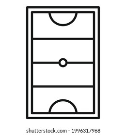 Hurling field icon. Outline Hurling field vector icon for web design isolated on white background