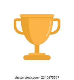 Hurling gold cup icon. Flat illustration of Hurling gold cup vector icon for web design isolated