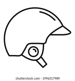 Hurling helmet icon. Outline Hurling helmet vector icon for web design isolated on white background
