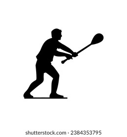 Hurling Icon on White Background - Simple Vector Illustration