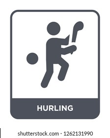 hurling icon vector on white background, hurling trendy filled icons from Sport collection, hurling simple element illustration