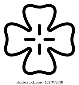 Hurling ireland leaf icon. Outline hurling ireland leaf vector icon for web design isolated on white background