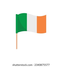 Hurling irish flag icon. Flat illustration of Hurling irish flag vector icon for web design isolated