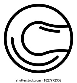 Hurling leather ball icon. Outline hurling leather ball vector icon for web design isolated on white background