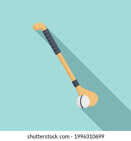 Hurling stick ball icon. Flat illustration of Hurling stick ball vector icon for web design