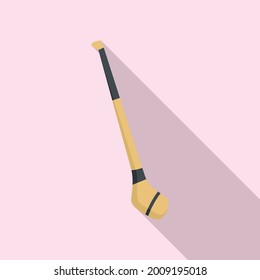 Hurling stick icon flat vector. Gaelic sport football. Hurley sport