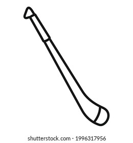 Hurling stick icon. Outline Hurling stick vector icon for web design isolated on white background