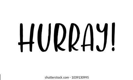 Hurray Vector Calligraphy