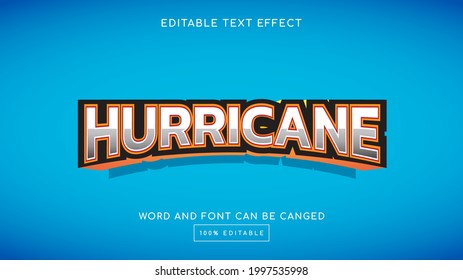 Hurricane 3D editable text effect template