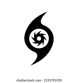 hurricane ahead icon on white background