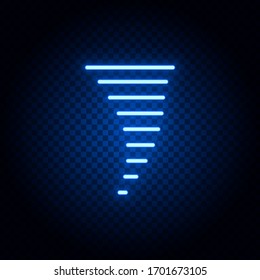 hurricane blue neon vector icon