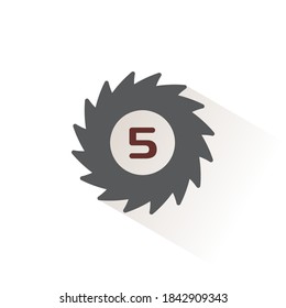 Hurricane. Category five. Fifth rate. Isolated color icon. Weather and map vector illustration