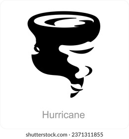 Hurricane and cyclone icon concept