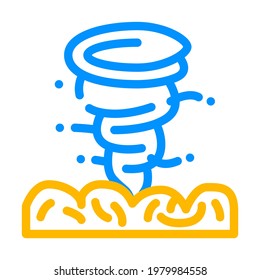 hurricane disaster color icon vector. hurricane disaster sign. isolated symbol illustration