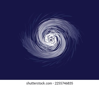 Hurrikan-Trichter. Cyclonischer Wetterwhirlpool mit Klimabedingungen mit katastrophaler Zerstörung und natürlichen Vektoranomalien