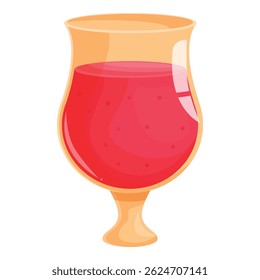 Hurricane glass containing a refreshing red cocktail with ice cubes, perfect for summer cocktails and beverage visuals