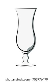 Hurricane glass realistic vector illustration isolated no background