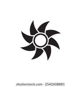 Signo de Vector blanco y negro del icono del huracán